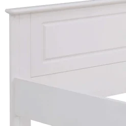 Outlet Wohnen Lackiertes Kiefernholz Ehebett in Weiß - Velriva