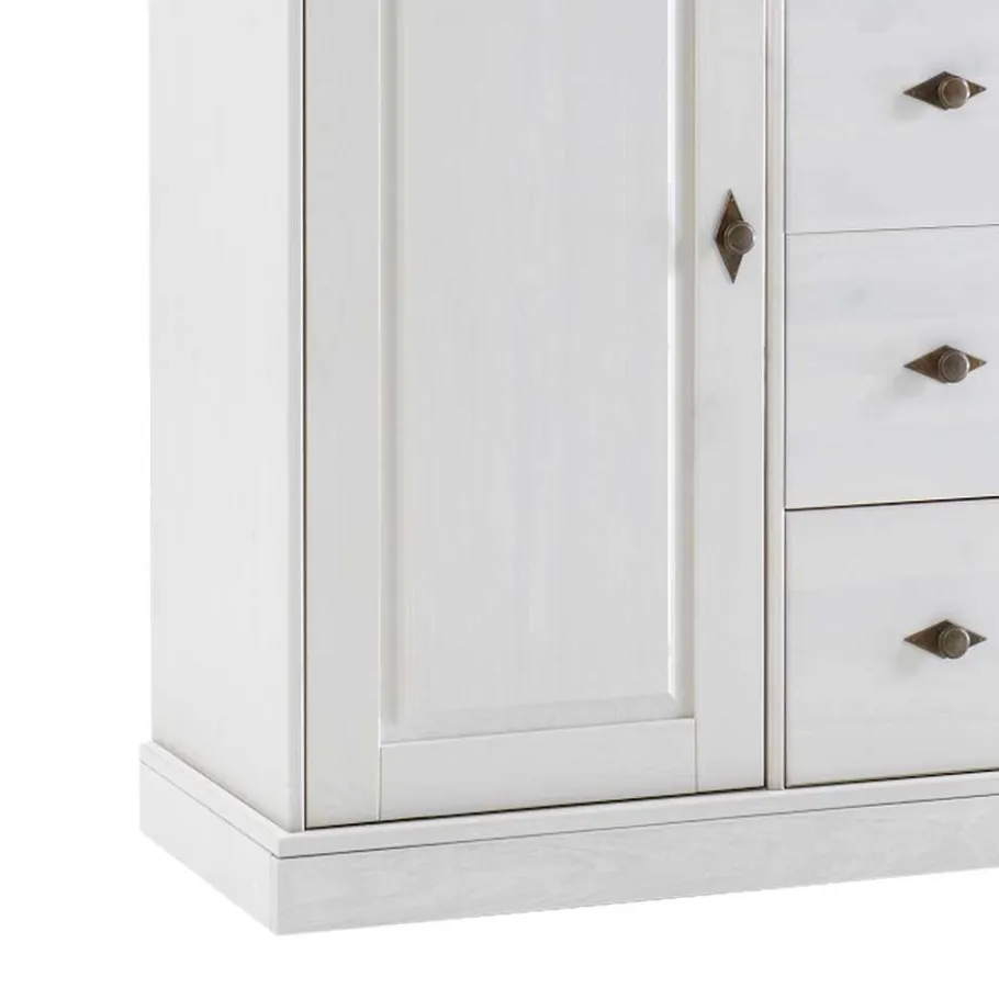 Outlet Wohnen Landhaus Brotschrank Satumare in Weiß