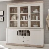 Clearance Wohnen Landhaus Buffet Schrank in Weiß Pinie Nedita 184 cm breit