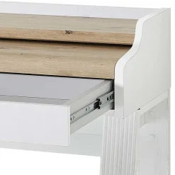 Online Wohnen Landhaus Computertisch in Weiß & Eiche - Mehady