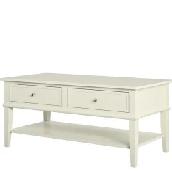 Online Wohnen Landhaus Couchtisch in Creme Weiß - Kanellas