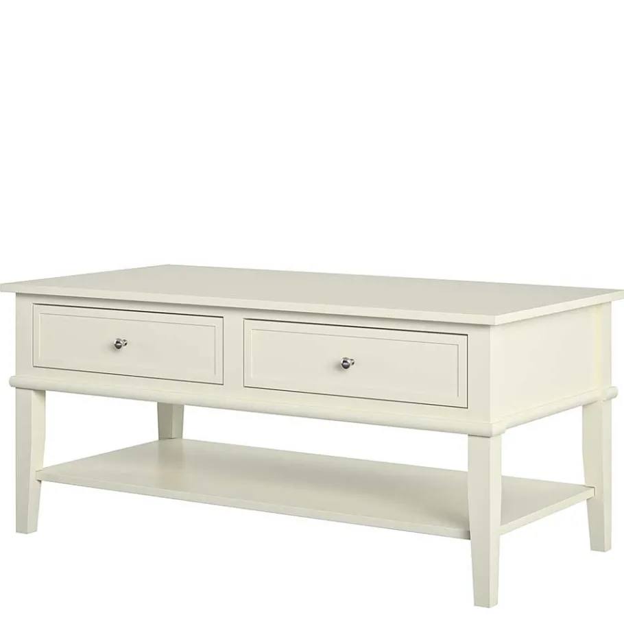 Online Wohnen Landhaus Couchtisch in Creme Weiß - Kanellas