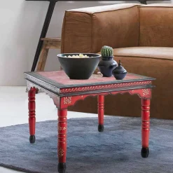 Online Wohnen Landhaus Design Beistelltisch in Rot - Milwaukee