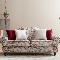 Sale Wohnen Landhaus Dreisitzer Sofa mit Blumen - Baonga