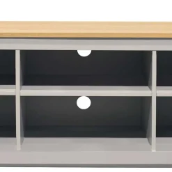 New Wohnen Landhaus Fernseher Unterschrank in Grau & Eiche - Poliesti