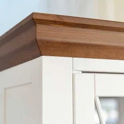 Wohnen Landhaus Highboard aus Kiefer zweifarbig - Zalya