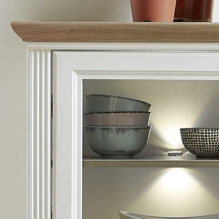 Best Wohnen Landhaus Highboard beleuchtet - Sinolita
