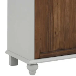Hot Wohnen Landhaus Highboard in Holz Braun und Grau - Veproma