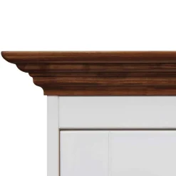 Sale Wohnen Landhaus Highboard in Weiß und Nussbaum Braun - Manipur