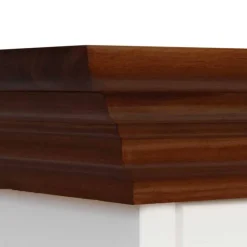 Sale Wohnen Landhaus Highboard in Weiß und Nussbaum Braun - Manipur