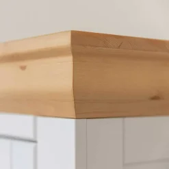 Outlet Wohnen Landhaus Highboard in Weiß & Kiefer Natur - Saluts