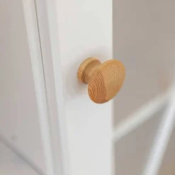 Outlet Wohnen Landhaus Highboard in Weiß & Kiefer Natur - Saluts