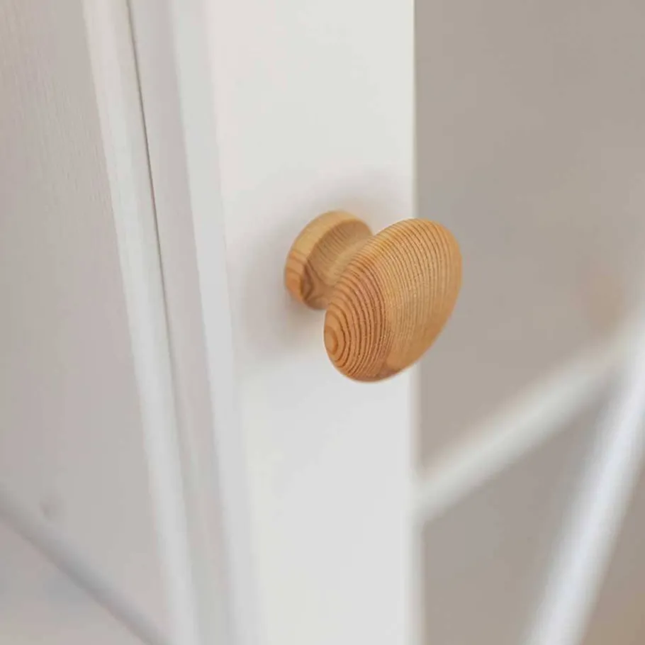 Outlet Wohnen Landhaus Highboard in Weiß & Kiefer Natur - Saluts