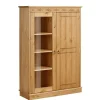 Best Wohnen Landhaus Highboard Vitrine aus Kiefer - Goro