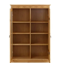 Best Wohnen Landhaus Highboard Vitrine aus Kiefer - Goro