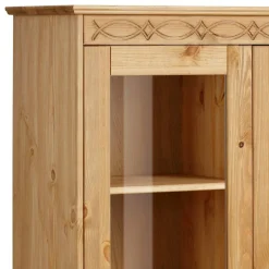 Best Wohnen Landhaus Highboard Vitrine aus Kiefer - Goro