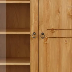 Best Wohnen Landhaus Highboard Vitrine aus Kiefer - Goro