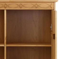 Best Wohnen Landhaus Highboard Vitrine aus Kiefer - Goro