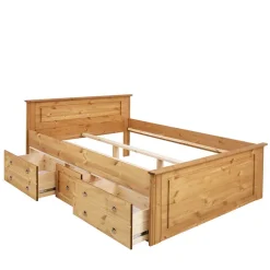 Hot Wohnen Landhaus Holzbett & Nachttische - Imressa (dreiteilig)