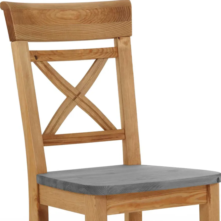 Clearance Wohnen Landhaus Holzstuhl zweifarbig - Viensta (2er Set)