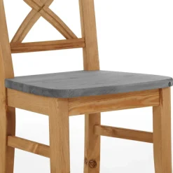 Clearance Wohnen Landhaus Holzstuhl zweifarbig - Viensta (2er Set)