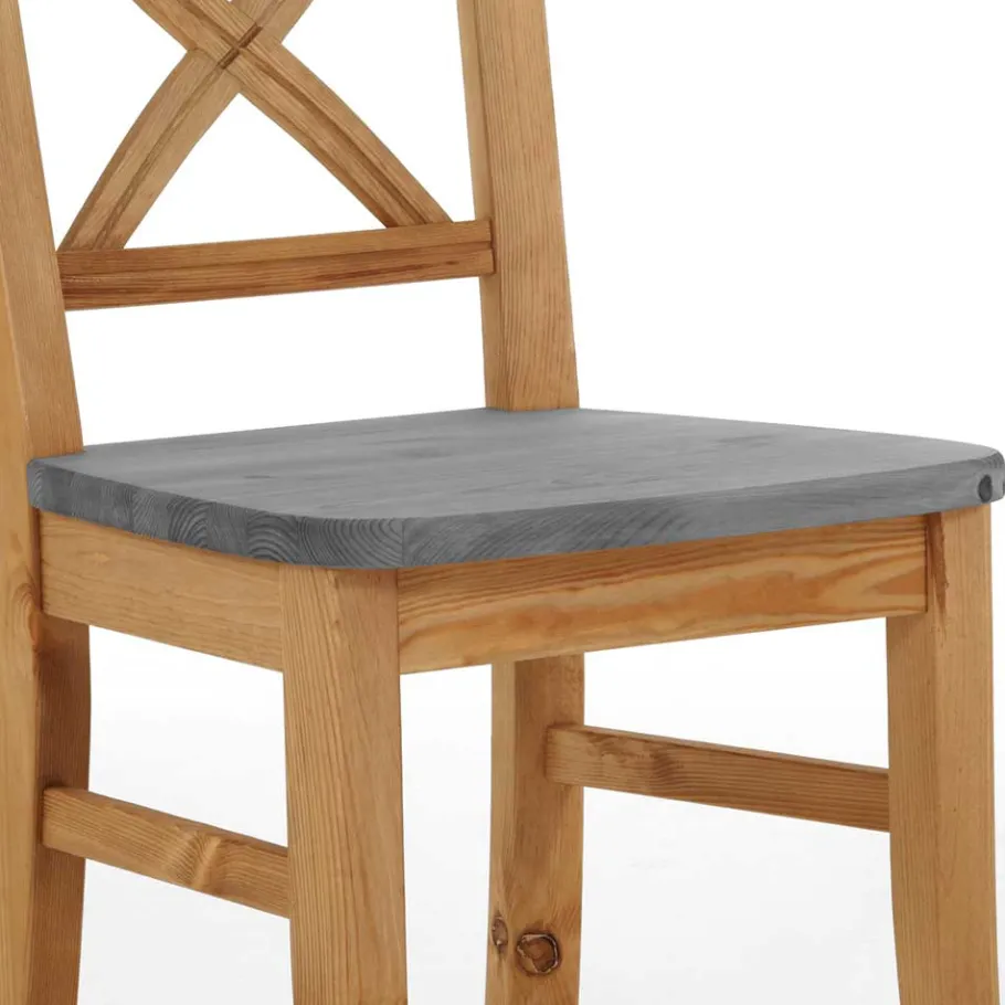 Clearance Wohnen Landhaus Holzstuhl zweifarbig - Viensta (2er Set)