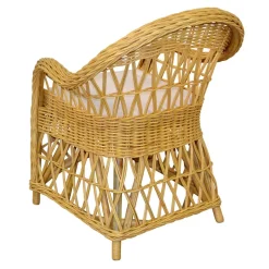 Sale Wohnen Landhaus Korbsessel in Beige Rattan - Witenga