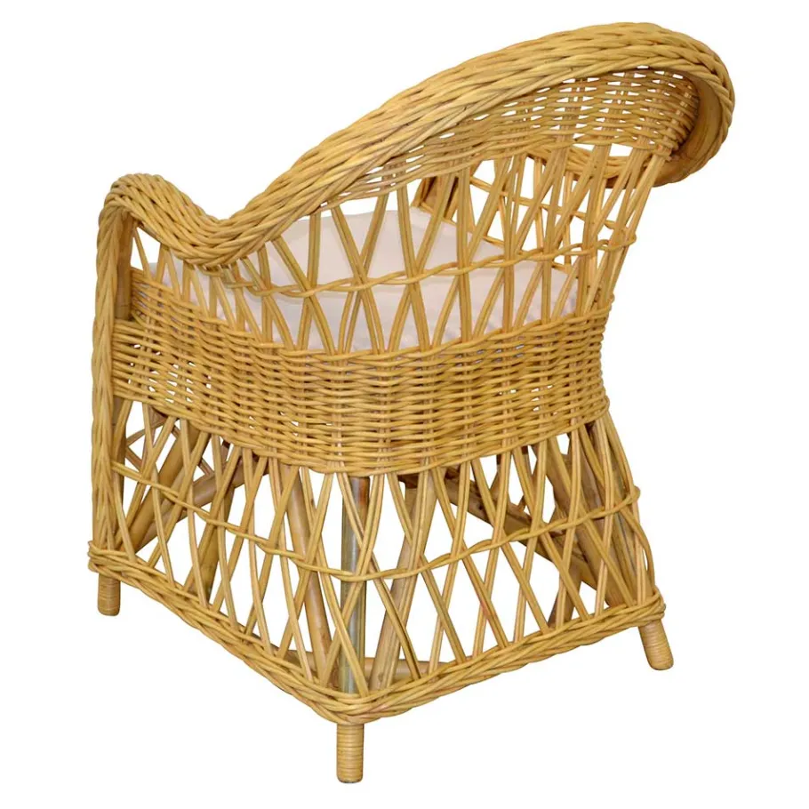 Sale Wohnen Landhaus Korbsessel in Beige Rattan - Witenga