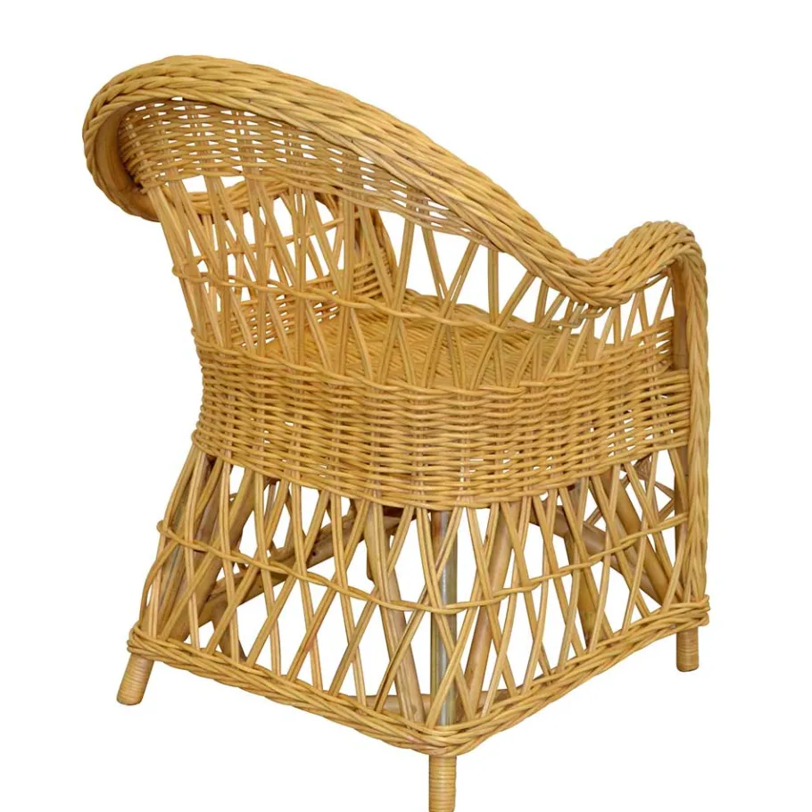 Sale Wohnen Landhaus Korbsessel in Beige Rattan - Witenga