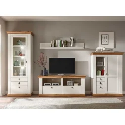 Online Wohnen Landhaus Möbel Kombination für Wohnzimmer - Diatara (vierteilig)