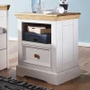Wohnen Landhaus Nachtschrank in Weiß & Eichefarben - Envicron
