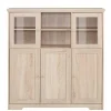 Online Wohnen Landhaus Optik Highboard mit 2 Glastüren - Rienva
