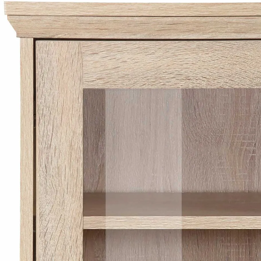 Online Wohnen Landhaus Optik Highboard mit 2 Glastüren - Rienva