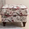 Best Wohnen Landhaus Polsterhocker mit Vintage Blumen Muster - Baonga