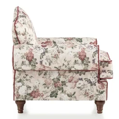 Hot Wohnen Landhaus Polstersessel mit Vintage Blumen Flair - Baonga