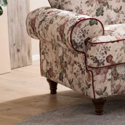 Hot Wohnen Landhaus Polstersessel mit Vintage Blumen Flair - Baonga