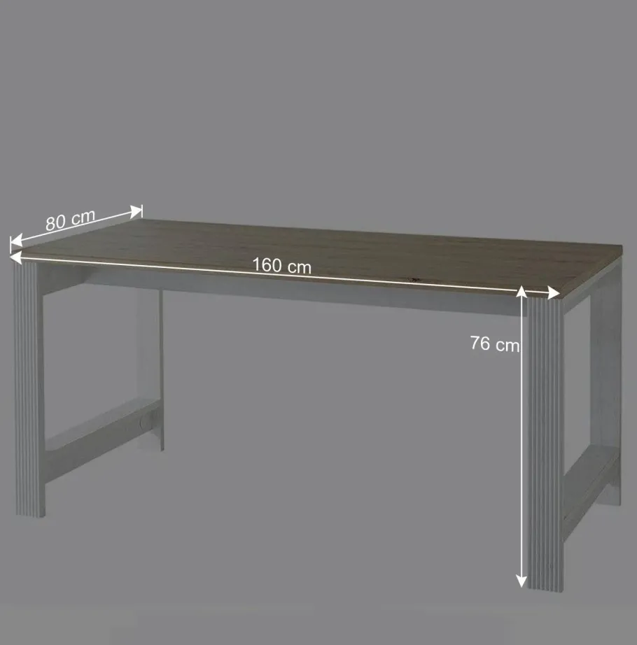 Wohnen Landhaus Schreibtisch & Rollcontainer - Mehady (zweiteilig)