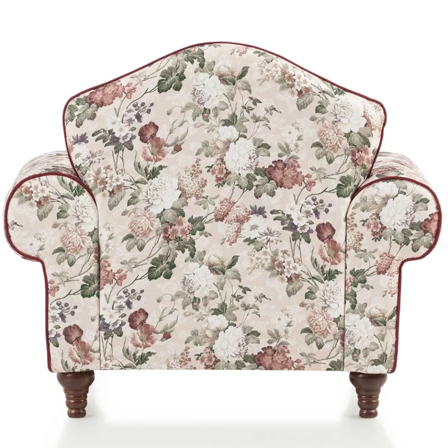 Sale Wohnen Landhaus Sessel und Hocker Set - Baonga (zweiteilig)