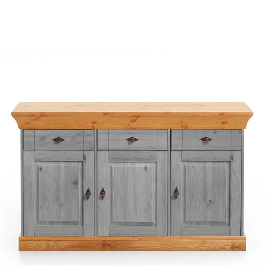 Sale Wohnen Landhaus Sideboard Cempino in Grau