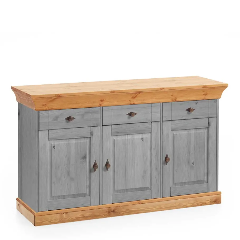 Sale Wohnen Landhaus Sideboard Cempino in Grau
