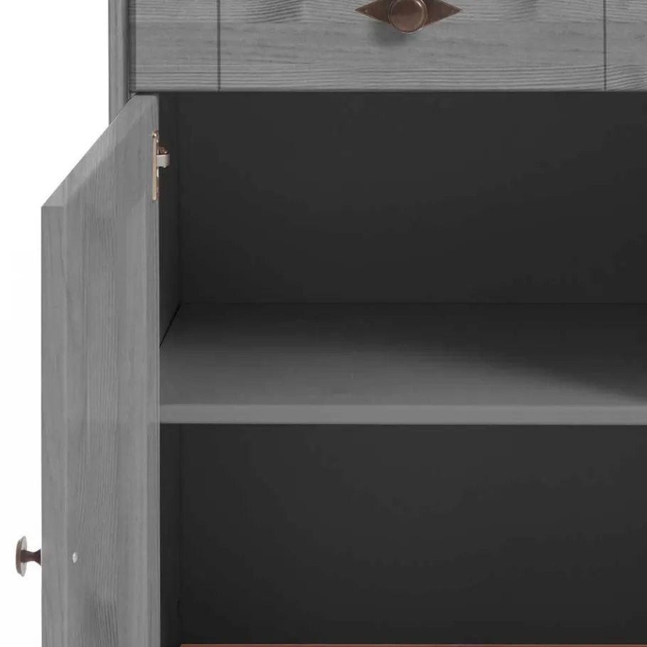 Sale Wohnen Landhaus Sideboard Cempino in Grau
