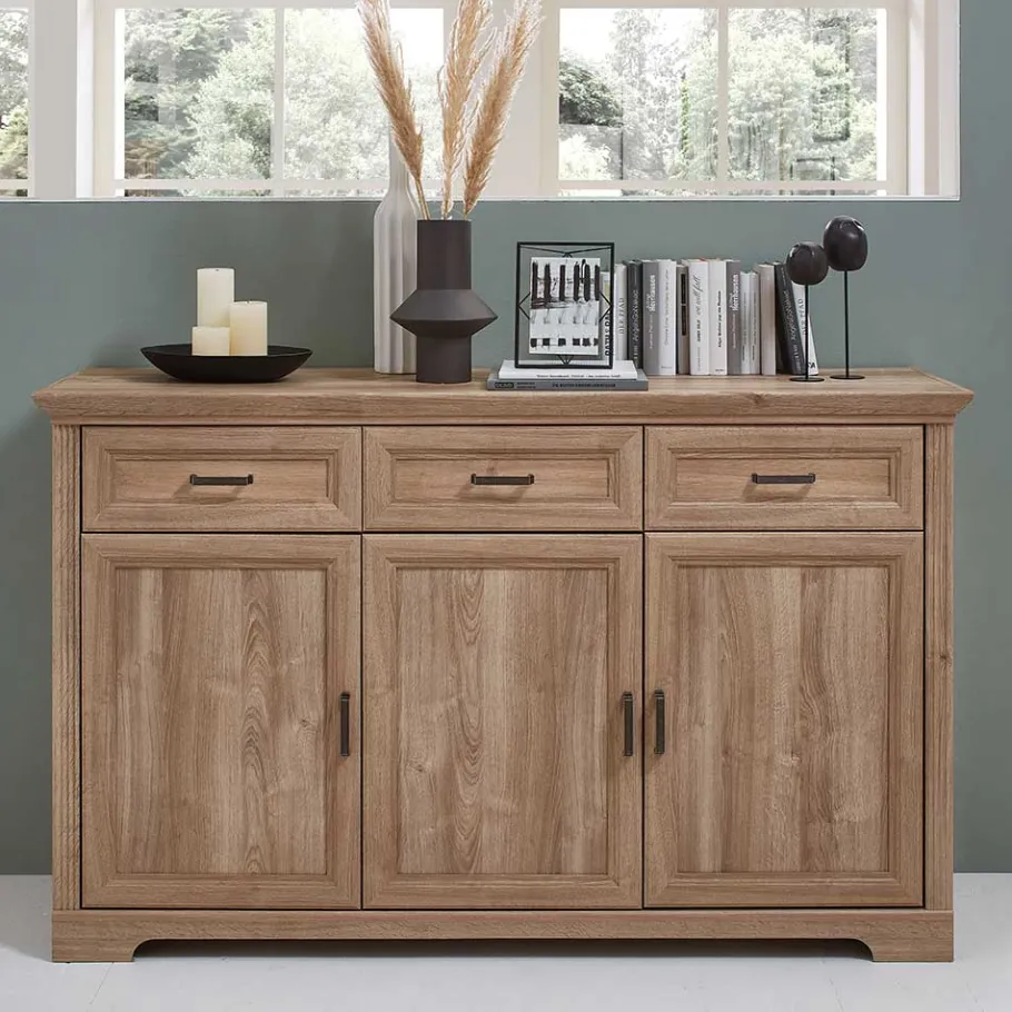 Discount Wohnen Landhaus Sideboard in Eiche Optik - Barack