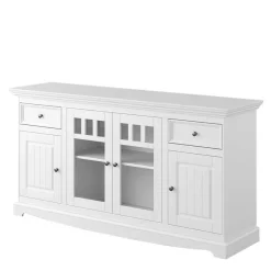 Outlet Wohnen Landhaus Sideboard in Weiß lackiert - Indico