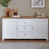 Online Wohnen Landhaus Sideboard in Weiß und Eiche - Smaly