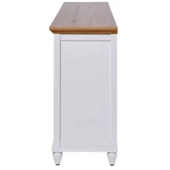 Online Wohnen Landhaus Sideboard in Weiß und Eiche - Smaly
