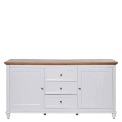 Online Wohnen Landhaus Sideboard in Weiß und Eiche - Smaly