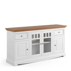 Wohnen Landhaus Sideboard mit Glaseinsätzen - Bordona