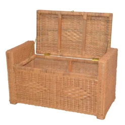 New Wohnen Landhaus Sitztruhe aus Rattan - Momiji