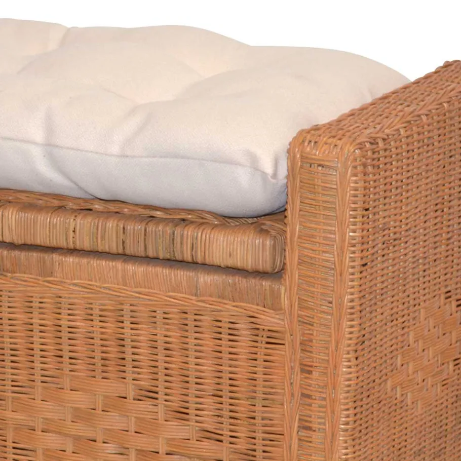 New Wohnen Landhaus Sitztruhe aus Rattan - Momiji