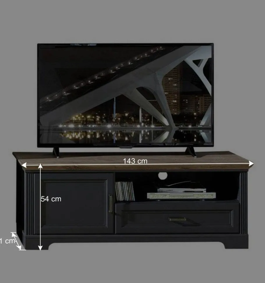 Clearance Wohnen Landhaus TV Board in Grau - Thumbs